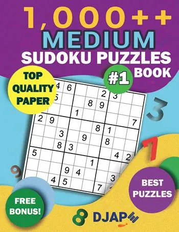1 000++ MEDIUM sudoku Puzzles Book
