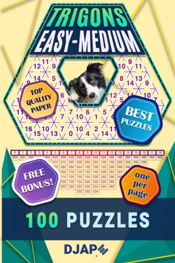 Easy-Medium Trigons Book: 100 Puzzles