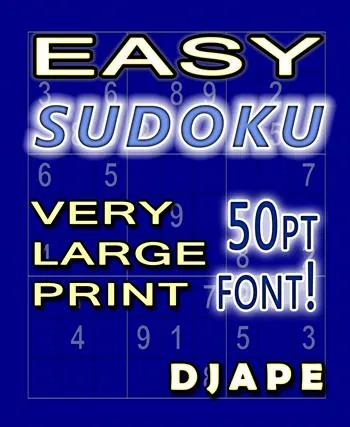 Easy suduko Very Large Print: 50pt font! book