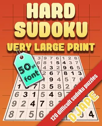 Hard suduku Very Large Print book