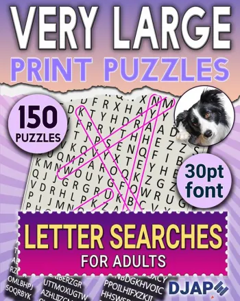 Very Large Print Puzzles: Letter Searches for Adults book