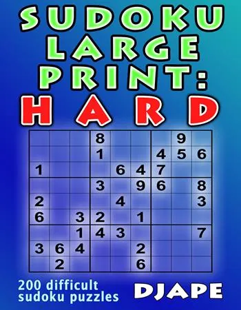 Su doku Large Print: Hard: 200 difficult su puzzles book