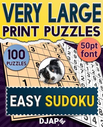 Very Large Print Puzzles: Easy soduku book