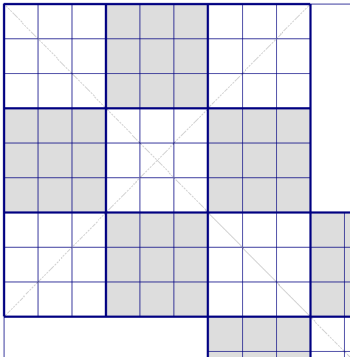 Weekly sudoko Samurai X puzzle