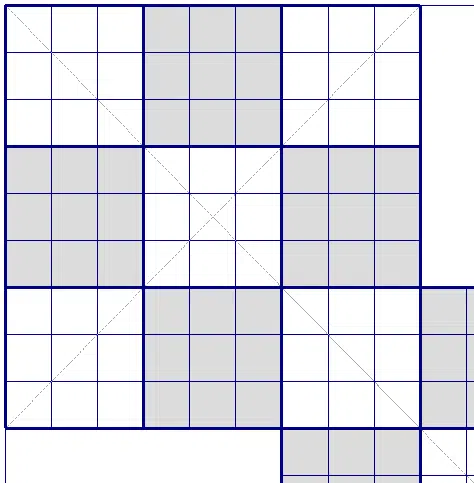 Weekly sudoko Samurai X puzzle