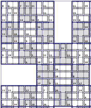 KILLER Samurai suduku puzzle