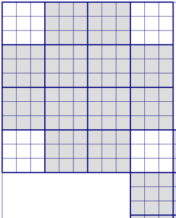 Samurai sodoku Butterfly style (20 in 1 puzzle)