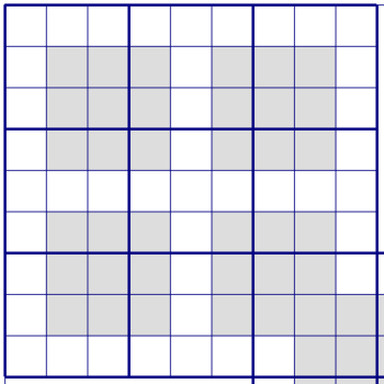 HYPER (aka Windoku) Samurai sudoku puzzle