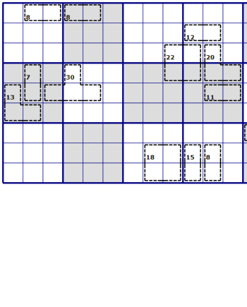 Twin Zero Killer sodoku puzzle