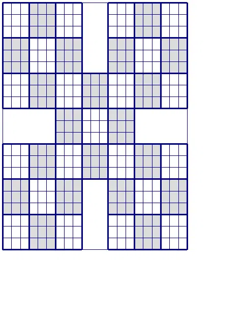 Consecutive Samurai suduko puzzle
